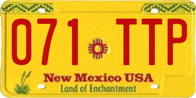 NM license plate 071TTP