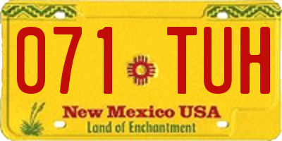 NM license plate 071TUH