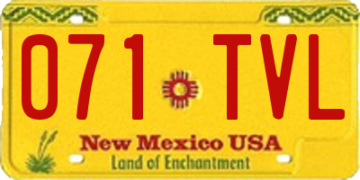 NM license plate 071TVL