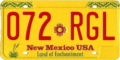 NM license plate 072RGL