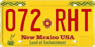 NM license plate 072RHT