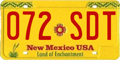 NM license plate 072SDT