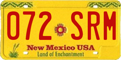 NM license plate 072SRM