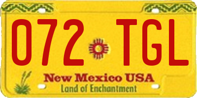 NM license plate 072TGL