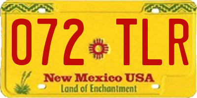 NM license plate 072TLR