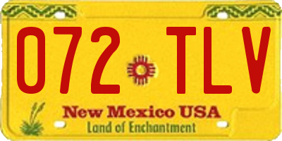 NM license plate 072TLV