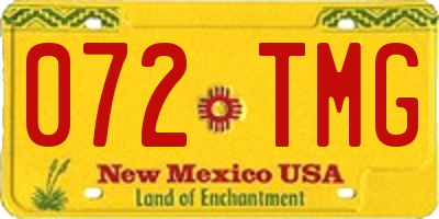 NM license plate 072TMG