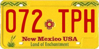 NM license plate 072TPH