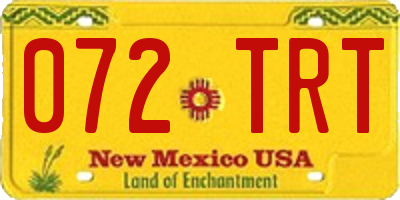 NM license plate 072TRT