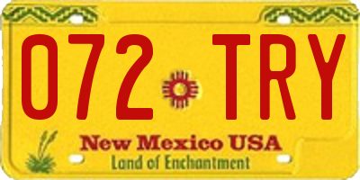 NM license plate 072TRY