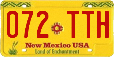 NM license plate 072TTH