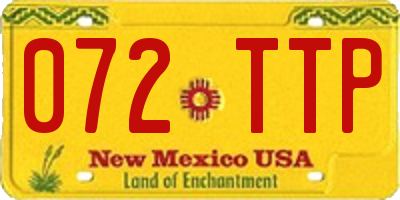 NM license plate 072TTP
