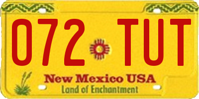 NM license plate 072TUT