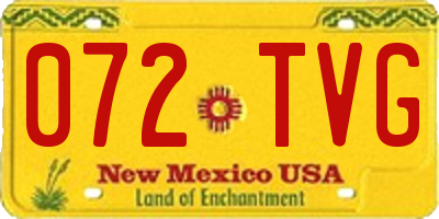 NM license plate 072TVG