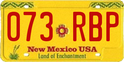 NM license plate 073RBP