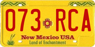 NM license plate 073RCA