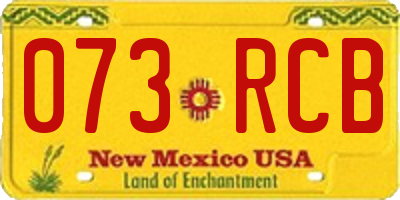 NM license plate 073RCB