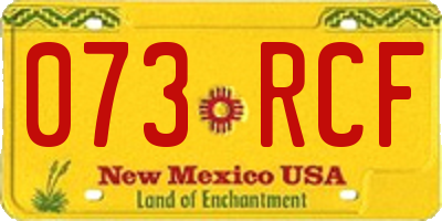 NM license plate 073RCF