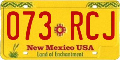 NM license plate 073RCJ