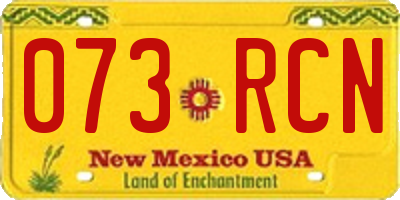 NM license plate 073RCN