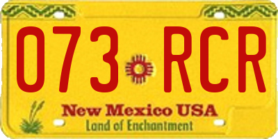 NM license plate 073RCR