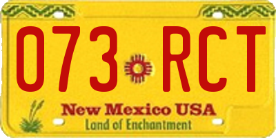 NM license plate 073RCT