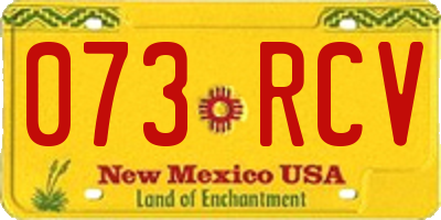 NM license plate 073RCV