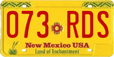 NM license plate 073RDS