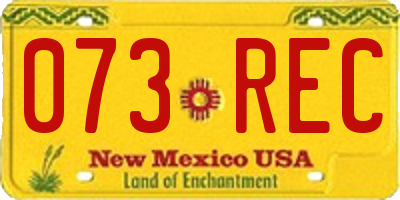 NM license plate 073REC