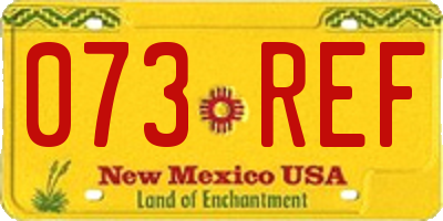 NM license plate 073REF