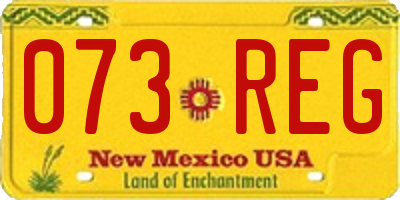 NM license plate 073REG