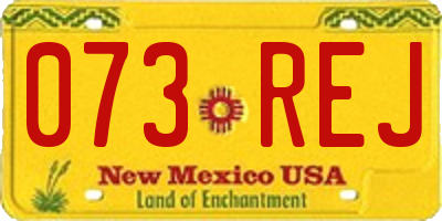 NM license plate 073REJ