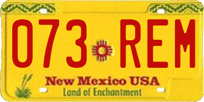 NM license plate 073REM