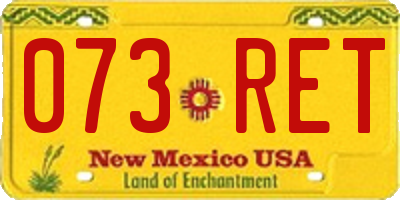 NM license plate 073RET