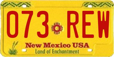 NM license plate 073REW