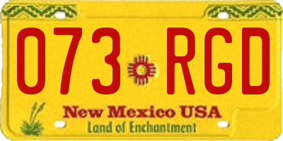 NM license plate 073RGD