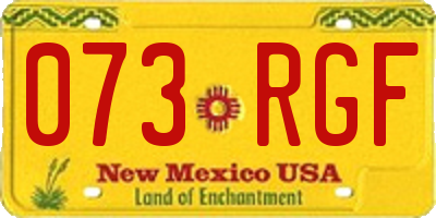 NM license plate 073RGF