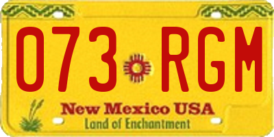 NM license plate 073RGM