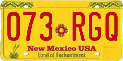 NM license plate 073RGQ