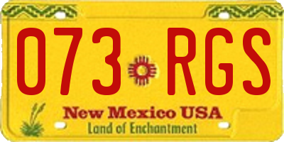 NM license plate 073RGS