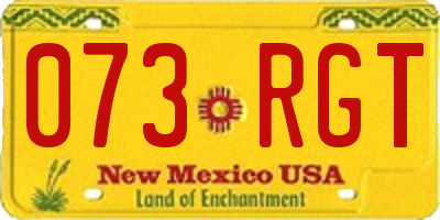 NM license plate 073RGT