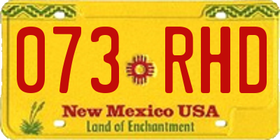 NM license plate 073RHD