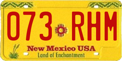 NM license plate 073RHM