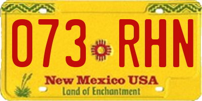NM license plate 073RHN