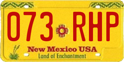 NM license plate 073RHP