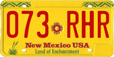 NM license plate 073RHR