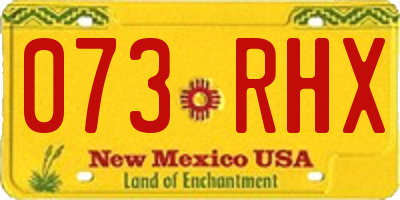 NM license plate 073RHX