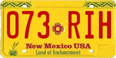 NM license plate 073RIH