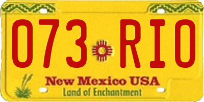 NM license plate 073RIO