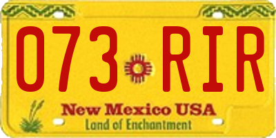 NM license plate 073RIR